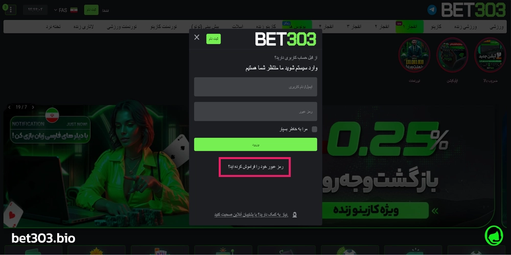 نحوه بازیابی رمز عبور و مشکلات رایج ورود